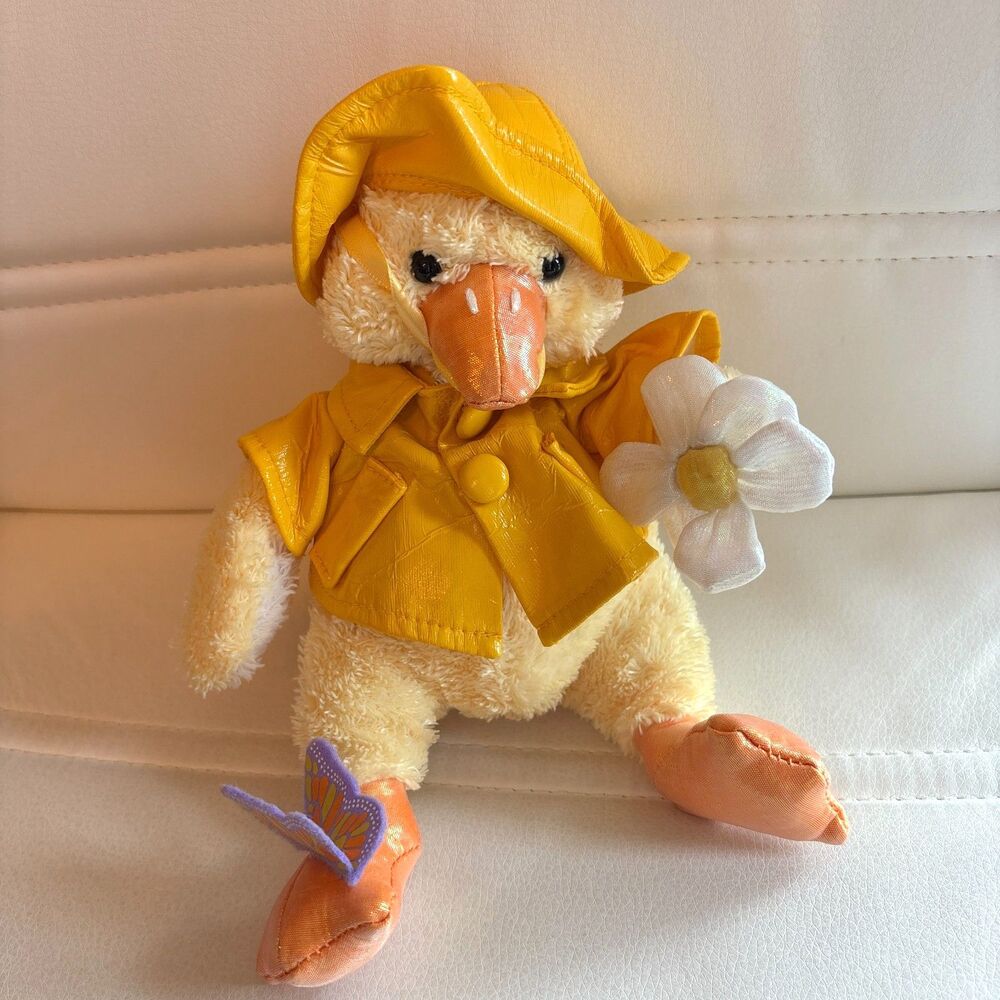 Commonwealth 8"H Waddles Rainy Day Rain Coat Plush Duck